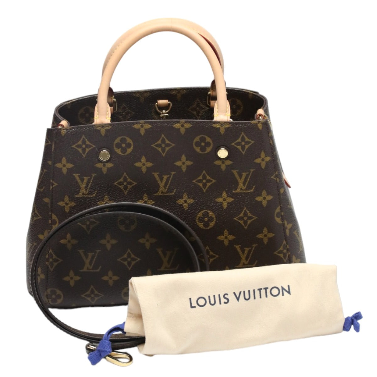 LOUIS VUITTON Shoulder Bag M41055 Monogram canvas Brown Montaigne BB Monogram Handbag Women