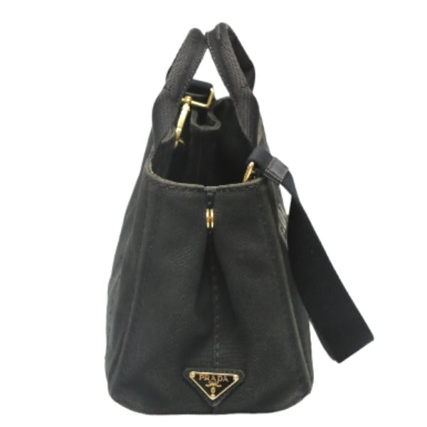 PRADA Tote Bag 1BG439 denim black Tote Bag Canapa mini Women
