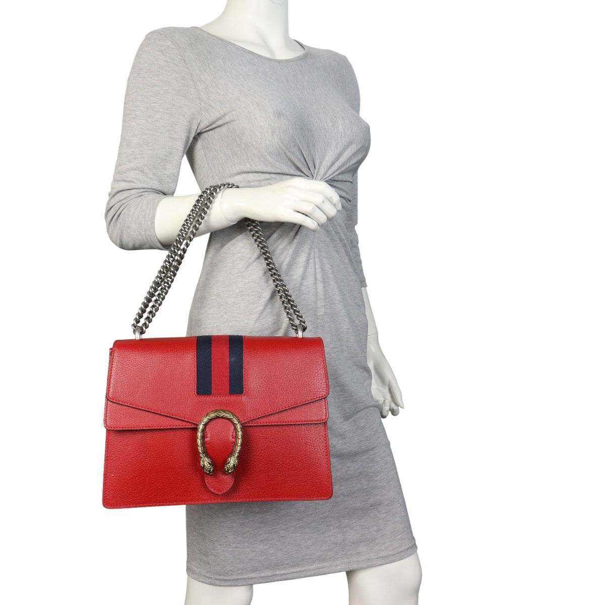 Gucci Dionysus Web Medium Leather Shoulder Bag