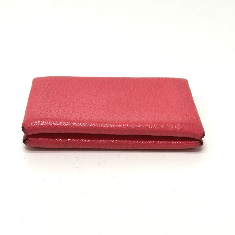HERMES Card Case Epsom pink Business Card Holder Pass Case Calvi Women