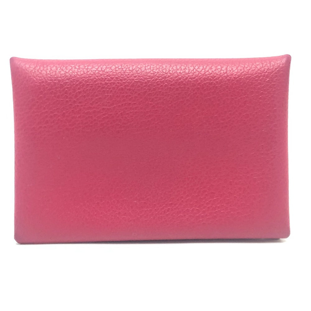 HERMES Coin case Evercolor pink Calvi