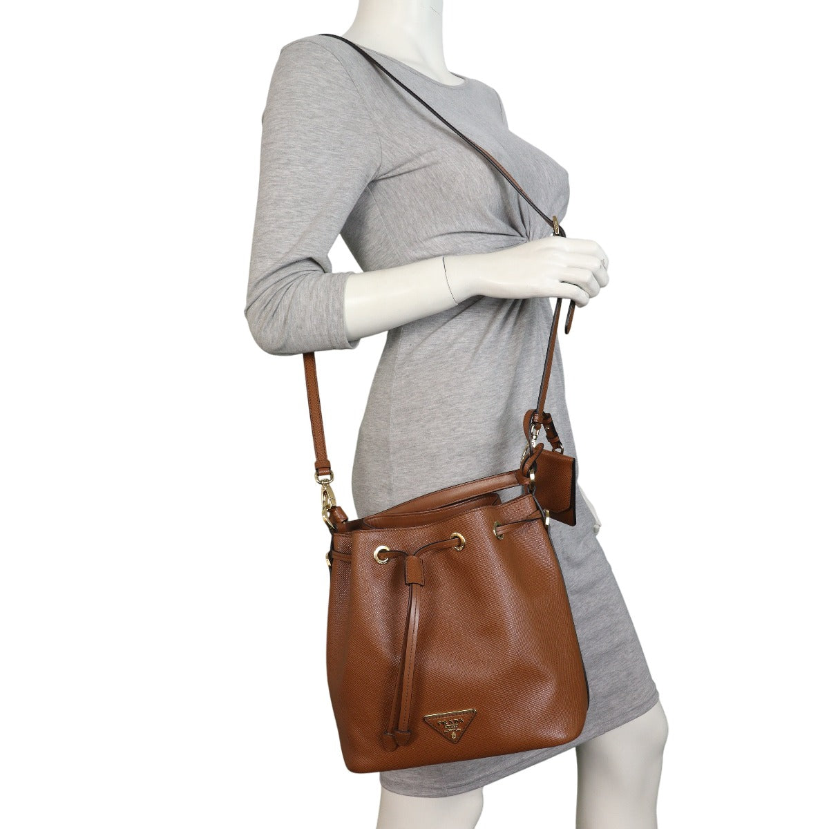Prada Saffiano Cuir Bucket Bag
