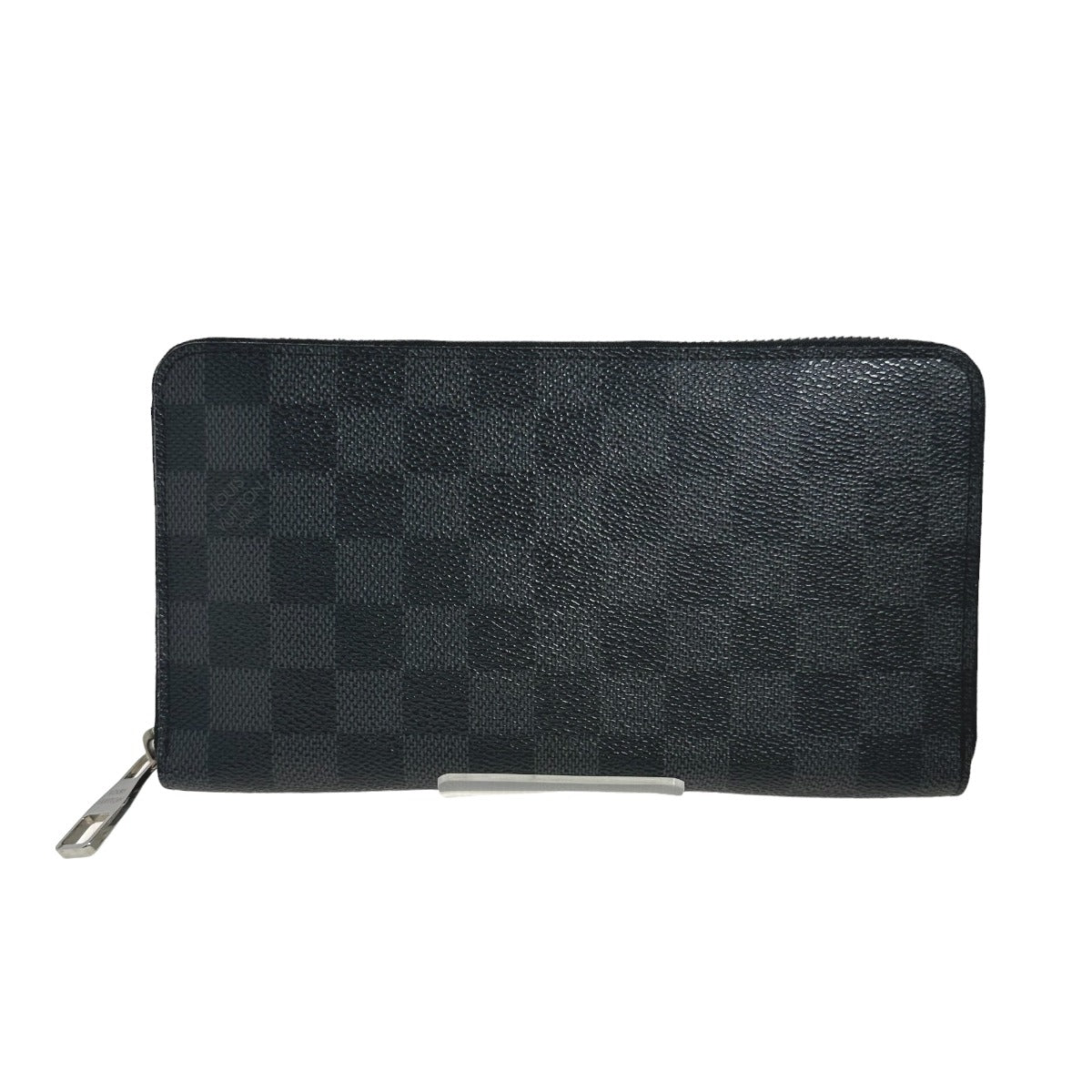 LOUIS VUITTON Long Wallet Purse N63077 Damier Grafitto Canvas black Zip Around Damier Graphite Zippy Organizer mens
