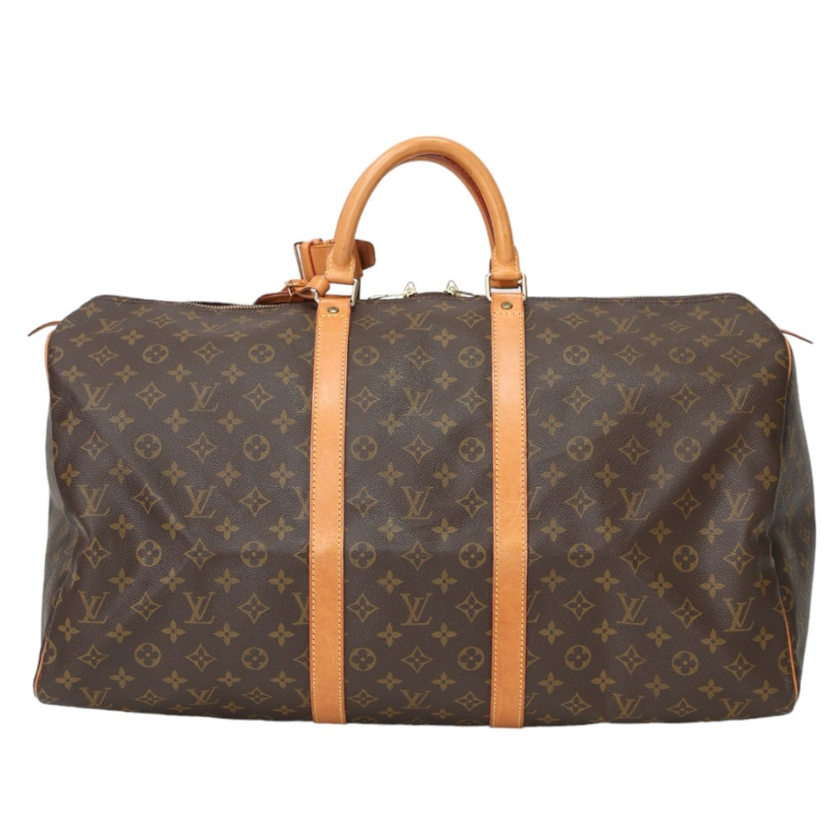 LOUIS VUITTON Boston Duffel bag M41424 Monogram canvas Brown Travel bag Monogram Keepall 55 mens(Unisex)