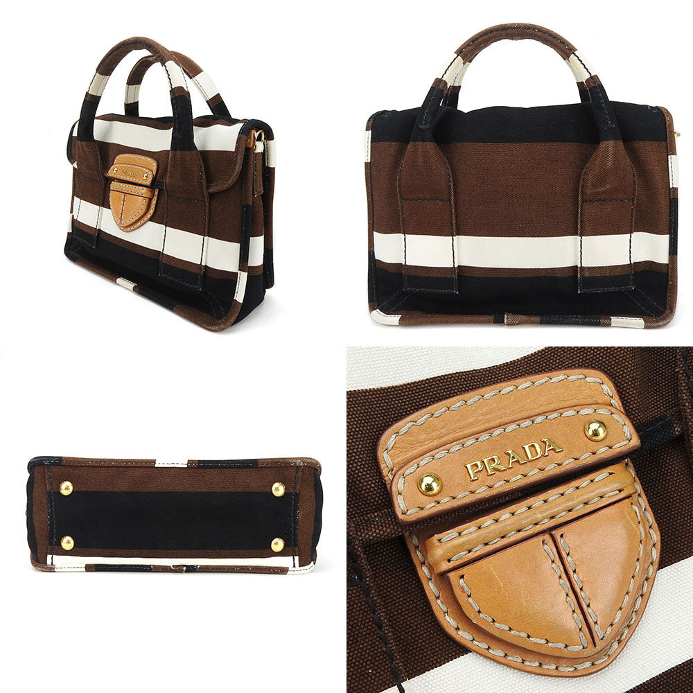 PRADA Handbag BN2119 canvas Brown
