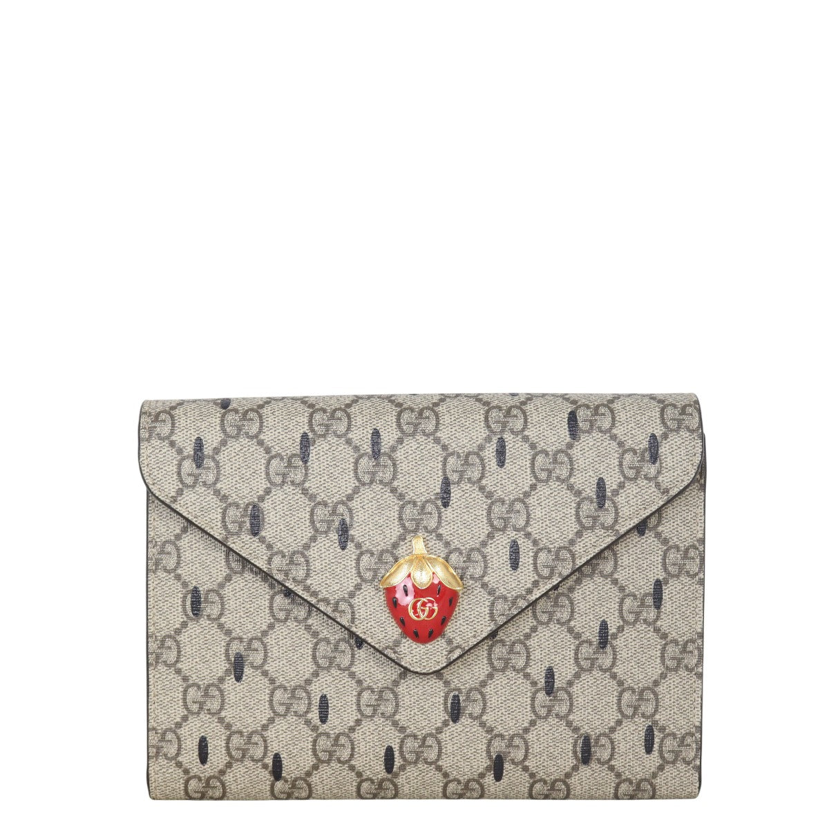 Gucci Dionysus GG Supreme Strawberry Mini Chain Wallet