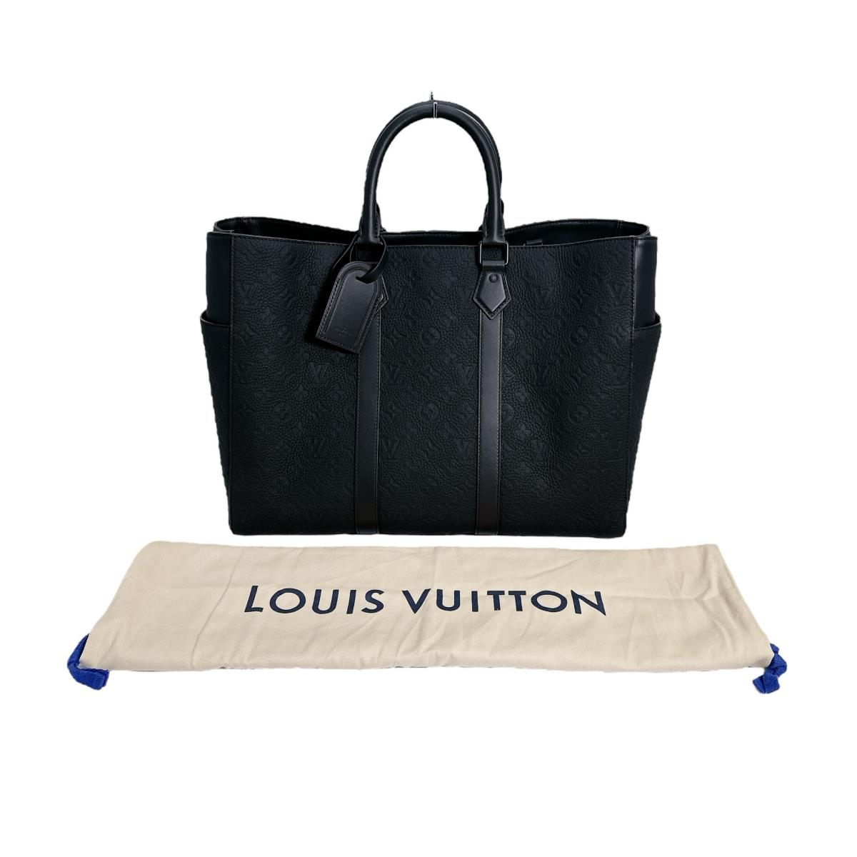 LOUIS VUITTON Handbag M21865 Cowhide black Taurillon Clemence Monogram Sac Plat 24H