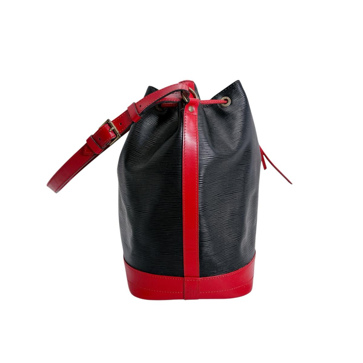 LOUIS VUITTON Shoulder Bag M44017 Epi Leather Noir x Castilian Red Epi Noe