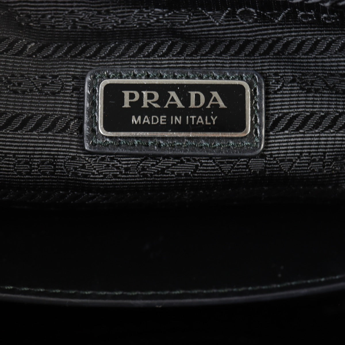 Prada Logo Triangle Leather Shoulder Bag