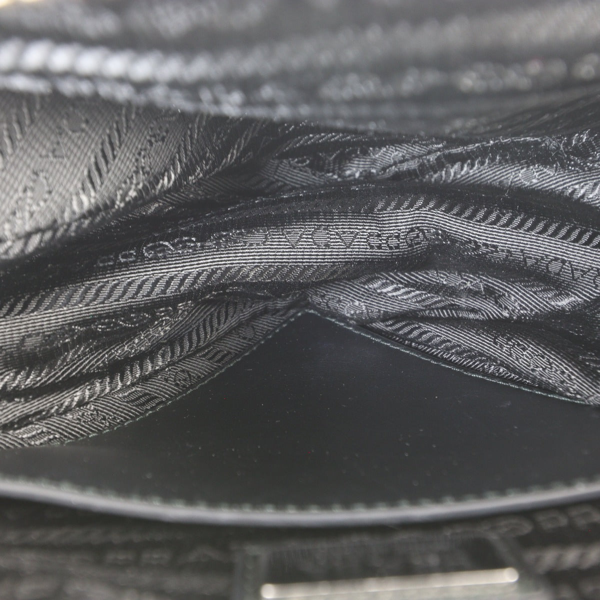 Prada Logo Triangle Leather Shoulder Bag
