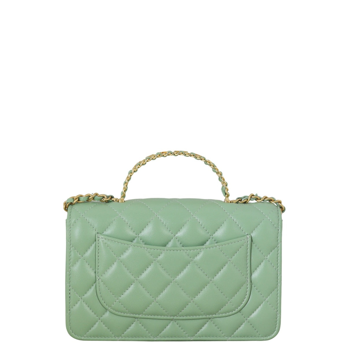 Chanel Logo Top Handle Wallet on Chain