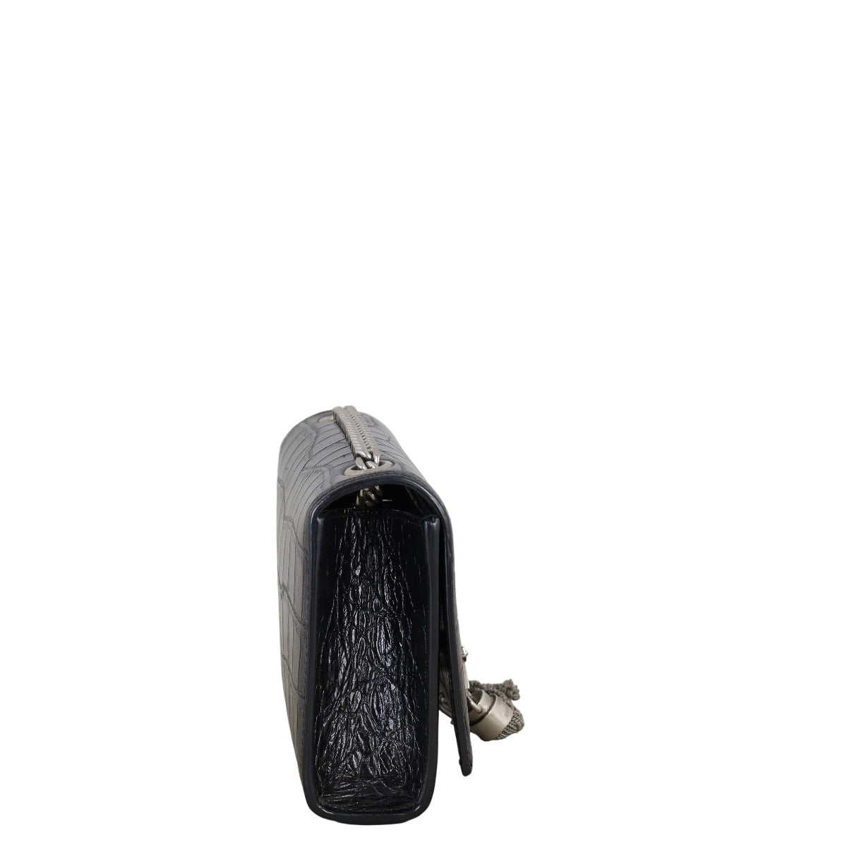 Saint Laurent Kate Tassel Chain Bag Small Croc-Embossed