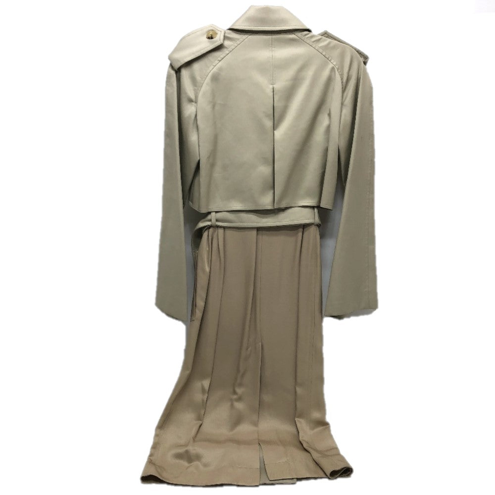 CELINE trench coat 28V36-6073 cotton beige Trench coat mastic Double face Women 34