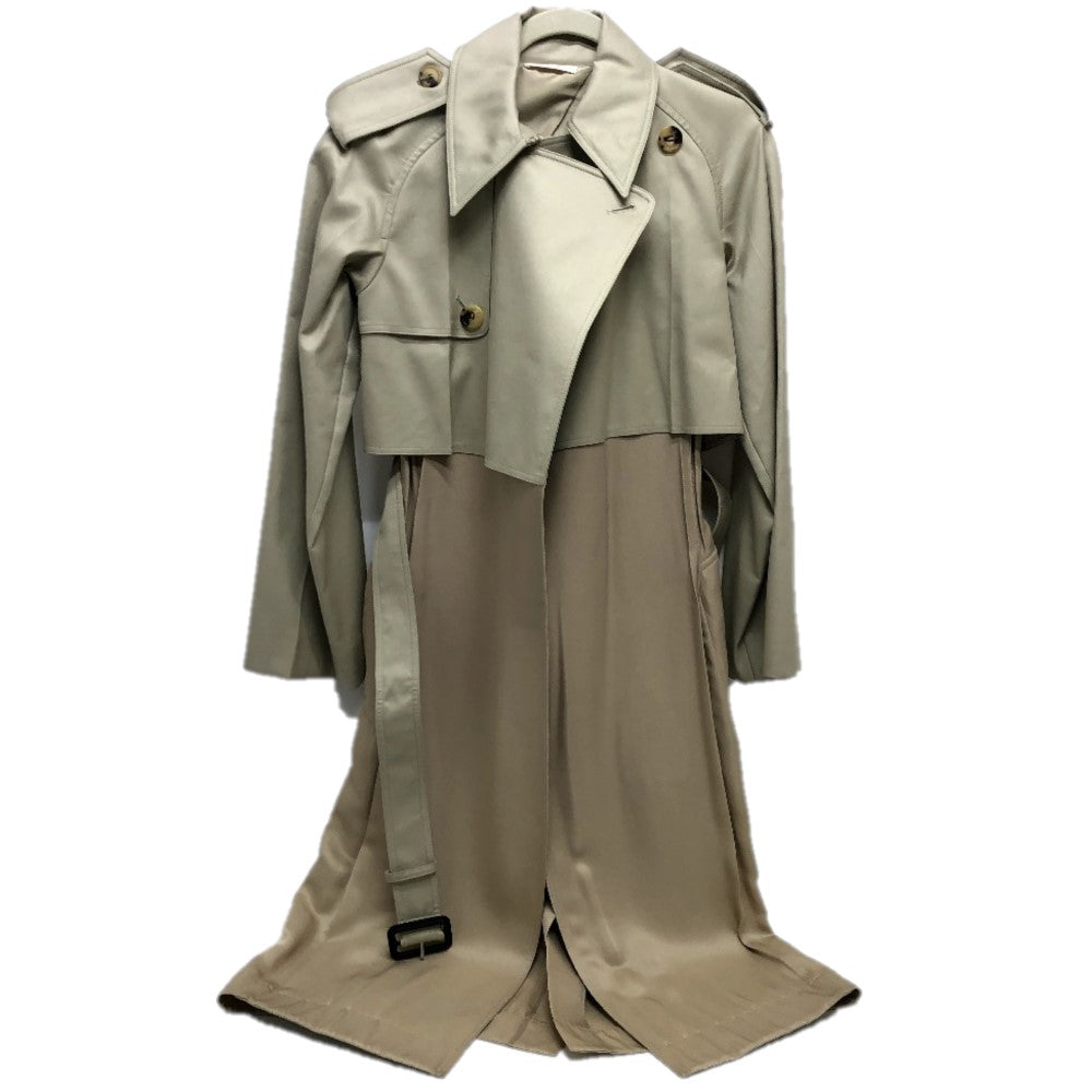 CELINE trench coat 28V36-6073 cotton beige Trench coat mastic Double face Women 34