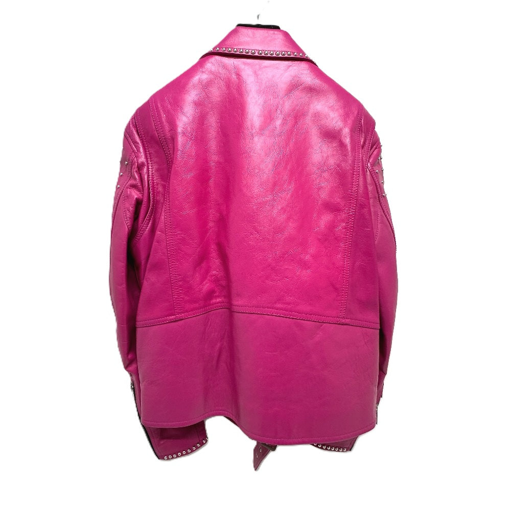CELINE Jacket 29AJC756Q leather pink Edith Slimane Custom Order mens 48