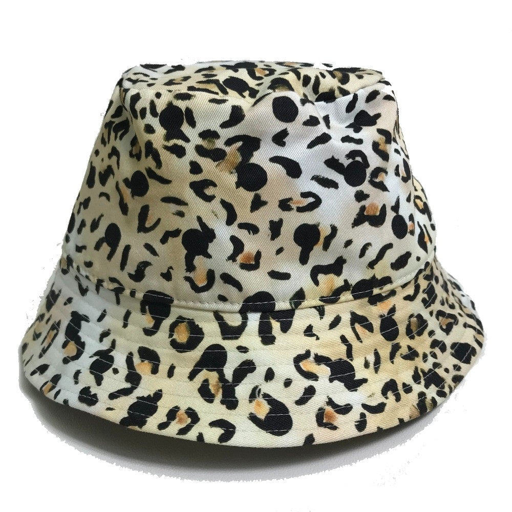 CELINE hat cotton Yellow beige type Gregory Edwards Leopard unisex(Unisex) M 59