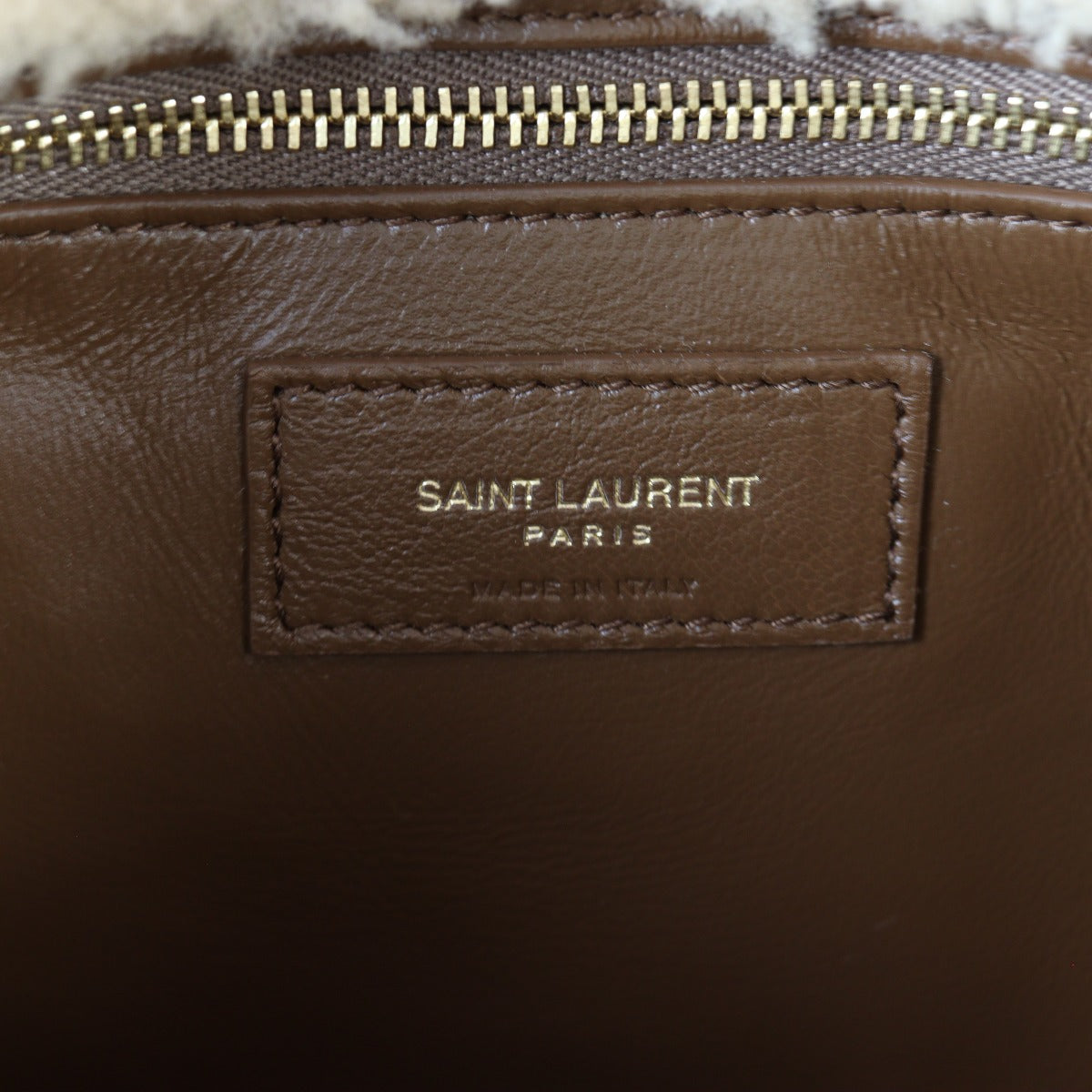 Saint Laurent Le 5 a 7 Hobo Suede Shearling