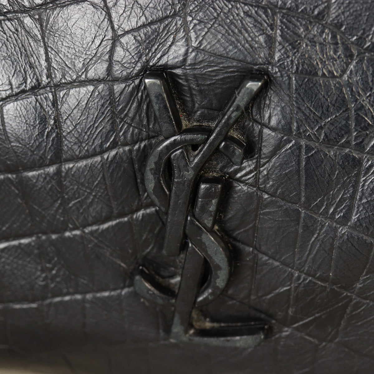 Saint Laurent Niki Tote Bag Medium Croc Embossed