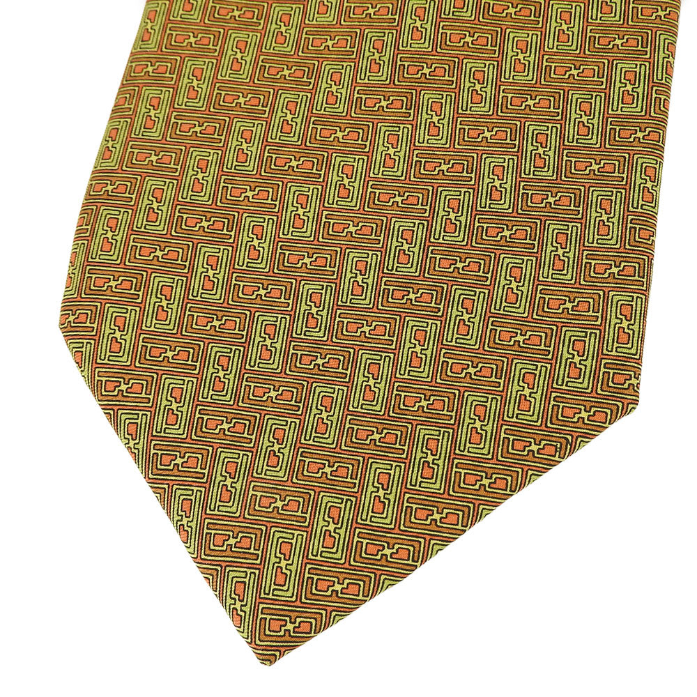 FENDI tie silk green mens