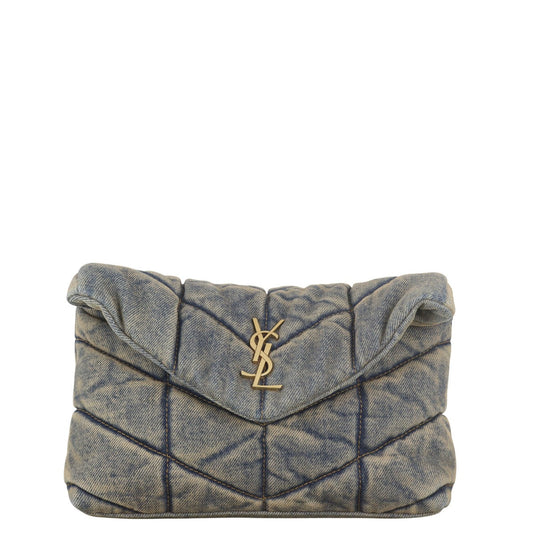 Saint Laurent Puffer Toy Chain Bag Denim