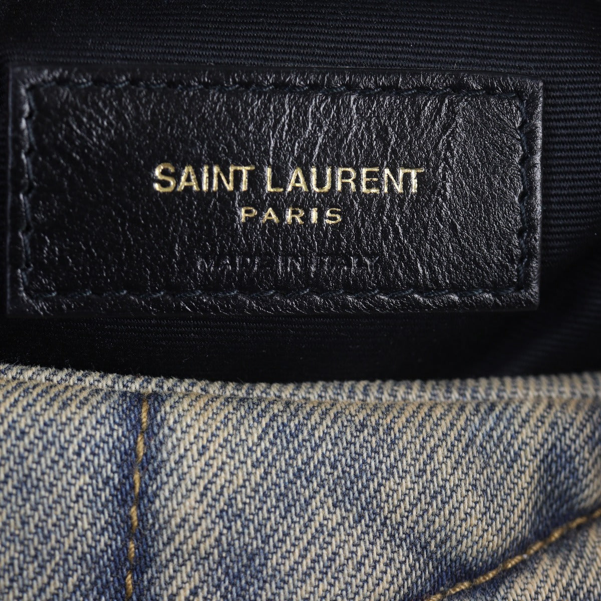 Saint Laurent Puffer Toy Chain Bag Denim
