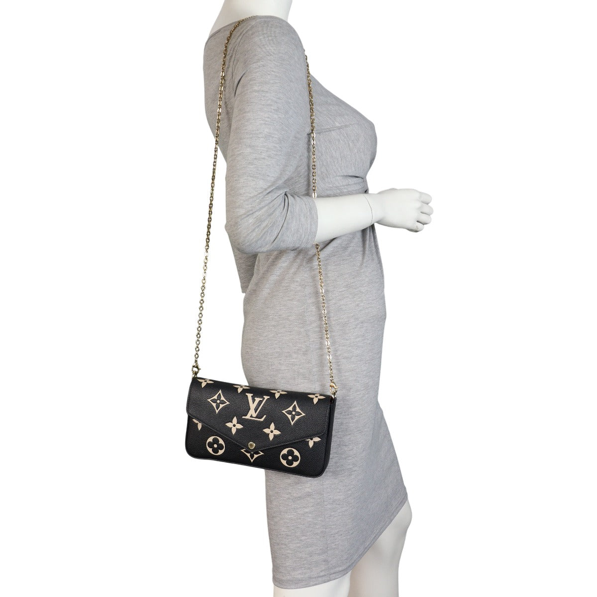 Louis Vuitton Pochette Felicie Monogram Empreinte Giant Bicolour
