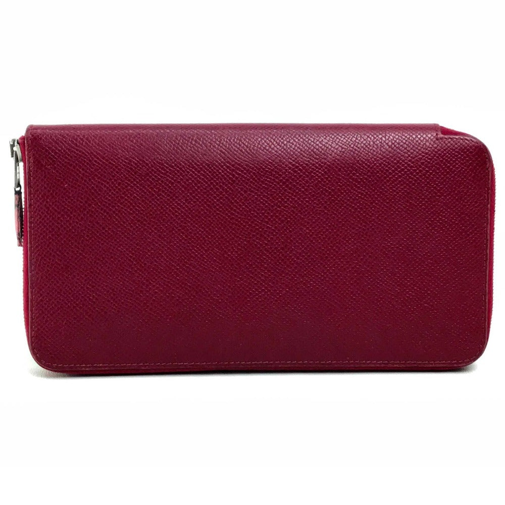 HERMES Long Wallet Purse Epsom Ruby Silk in Azap Long Women