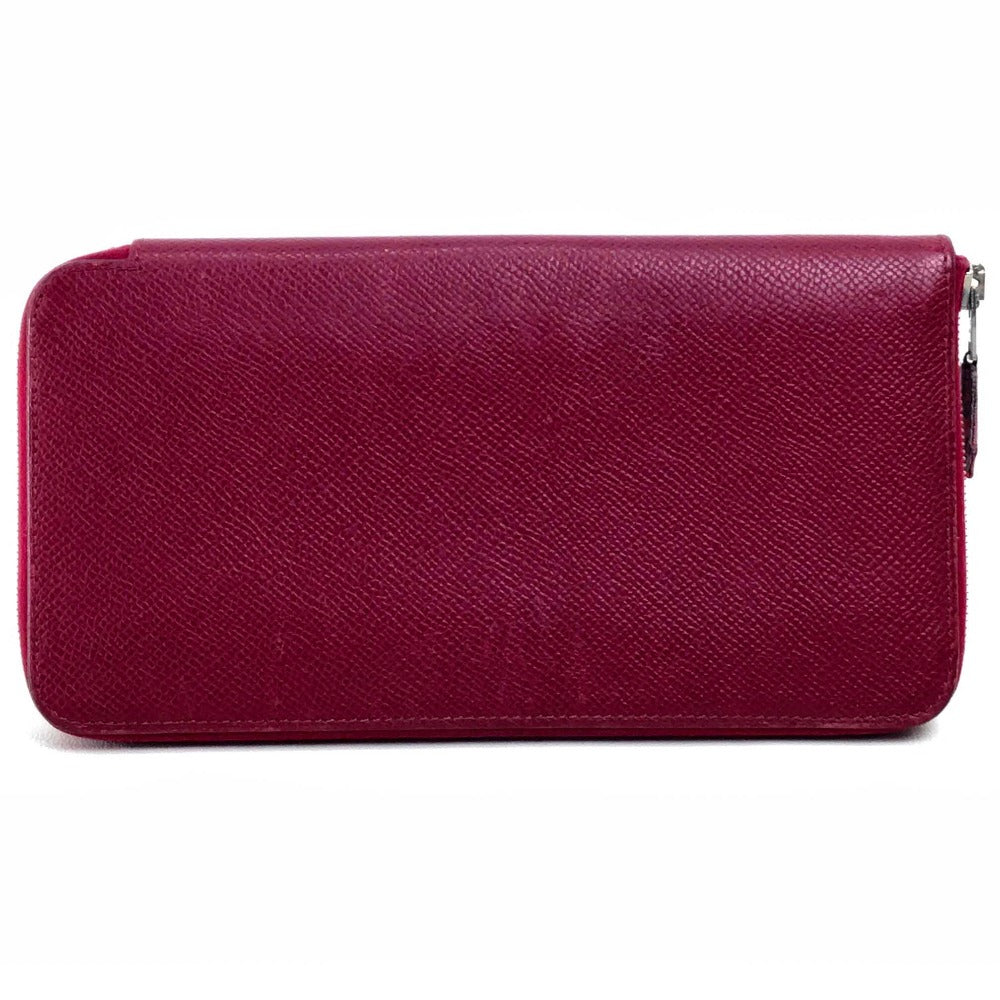 HERMES Long Wallet Purse Epsom Ruby Silk in Azap Long Women
