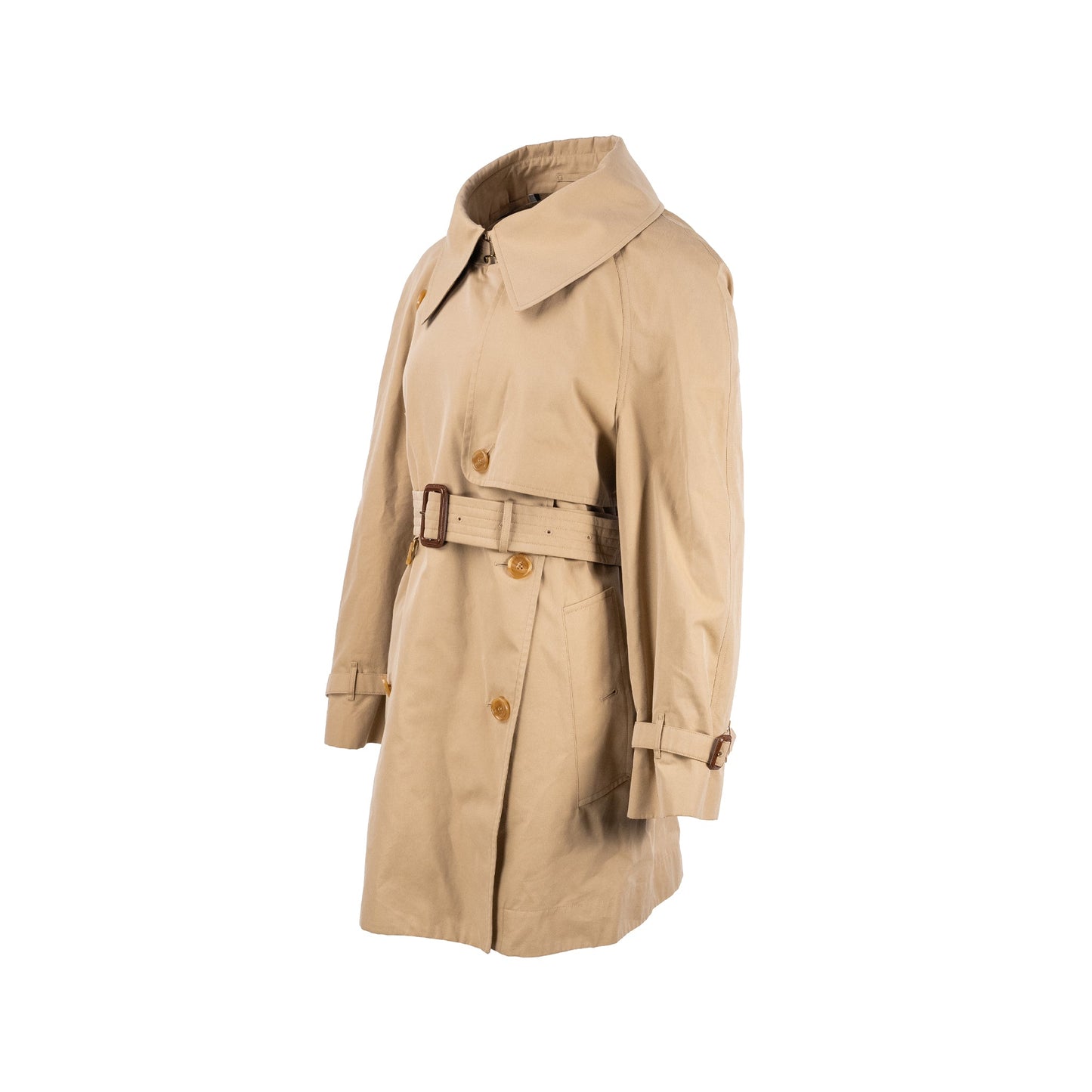 Burberry Size 10 Mid-Length Trench Coat Beige