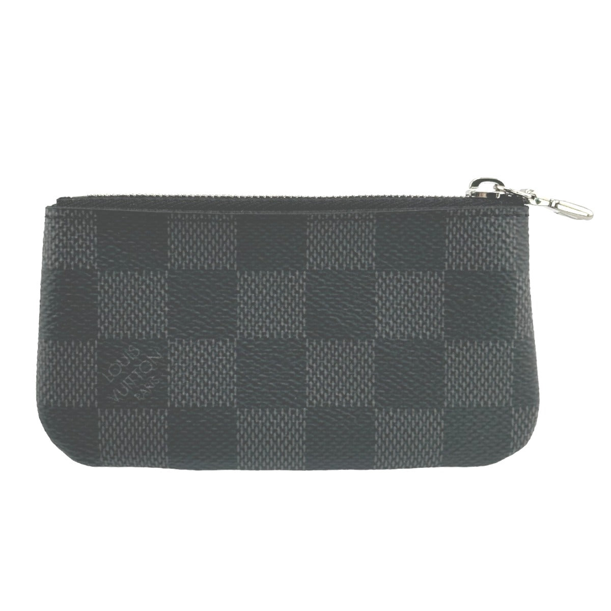 LOUIS VUITTON Key case Key holder  N60155 Damier Grafitto Canvas gray Key case Key holder for coin pocket Graphite Pochette Cre mens