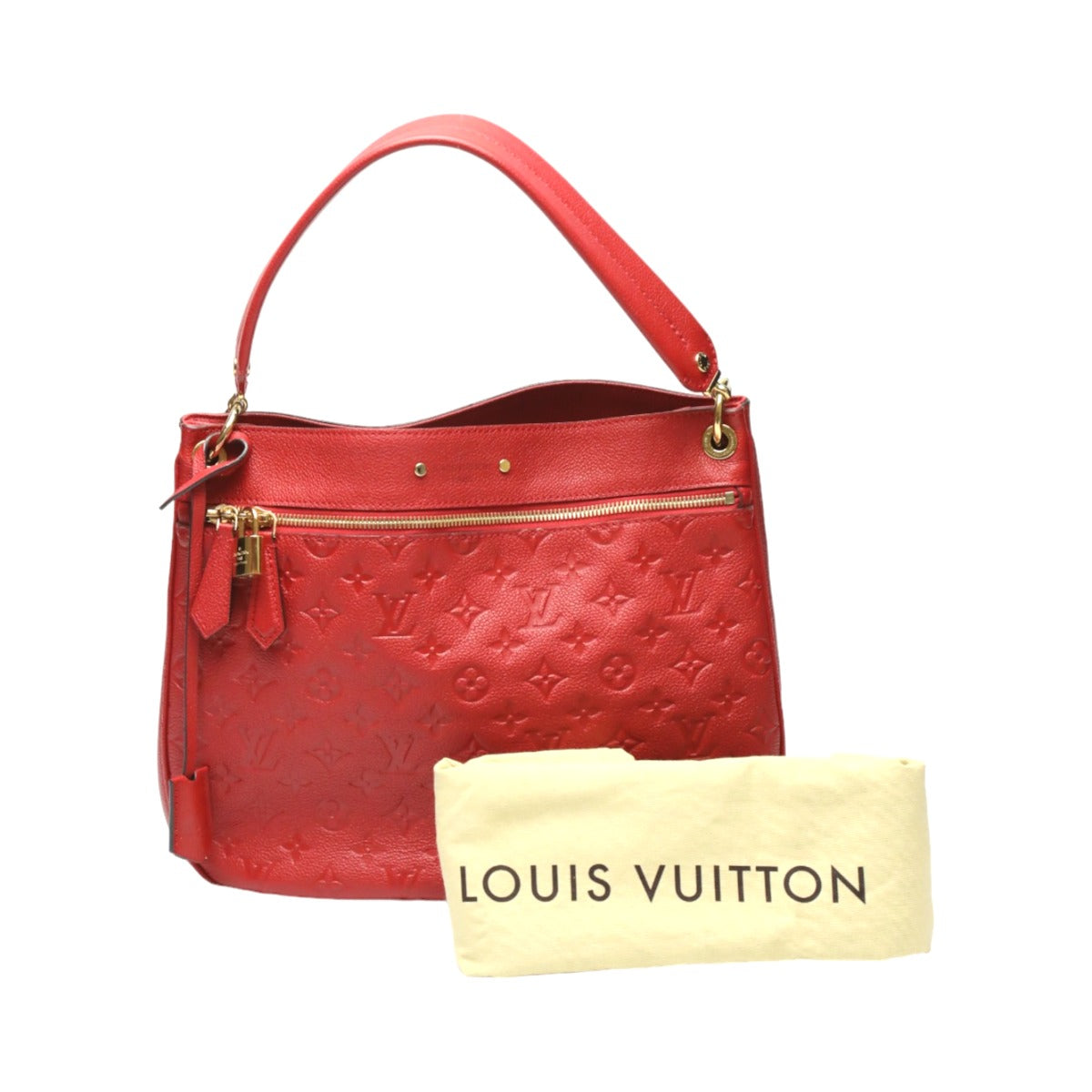 LOUIS VUITTON Handbag M42820 Monogram Ann Platt Red one belt Monogram Ann Platt Spontini Women