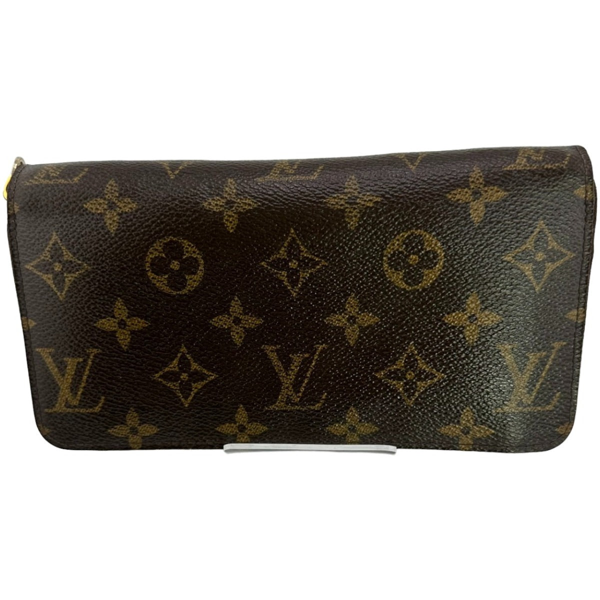 LOUIS VUITTON Long Wallet Purse M60017  Monogram canvas, leather Brown Zippy wallet Monogram Zip Around Women(Unisex)