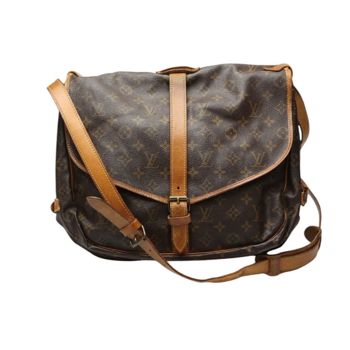 LOUIS VUITTON Shoulder Bag M42254 Monogram canvas Monogram canvas, leather Brown Samuel 35 Monogram Women