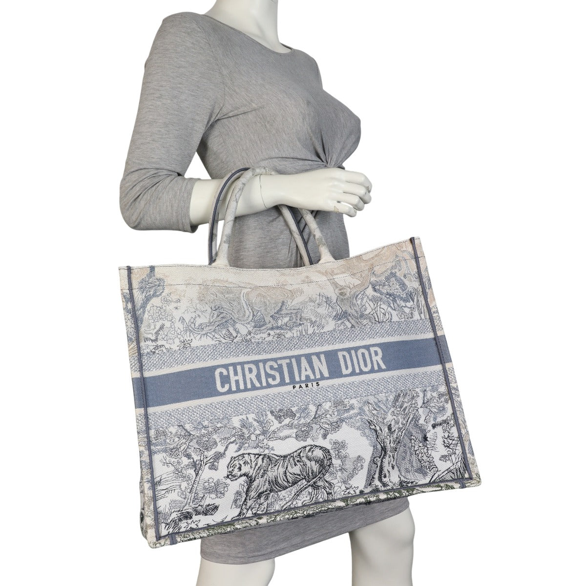 Dior Book Tote Large Toile de Jouy