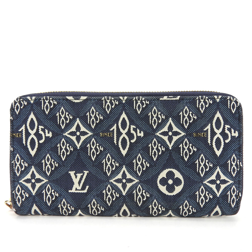 LOUIS VUITTON Long Wallet Purse M80212 Monogram Jaguar blue since1854 Zippy wallet