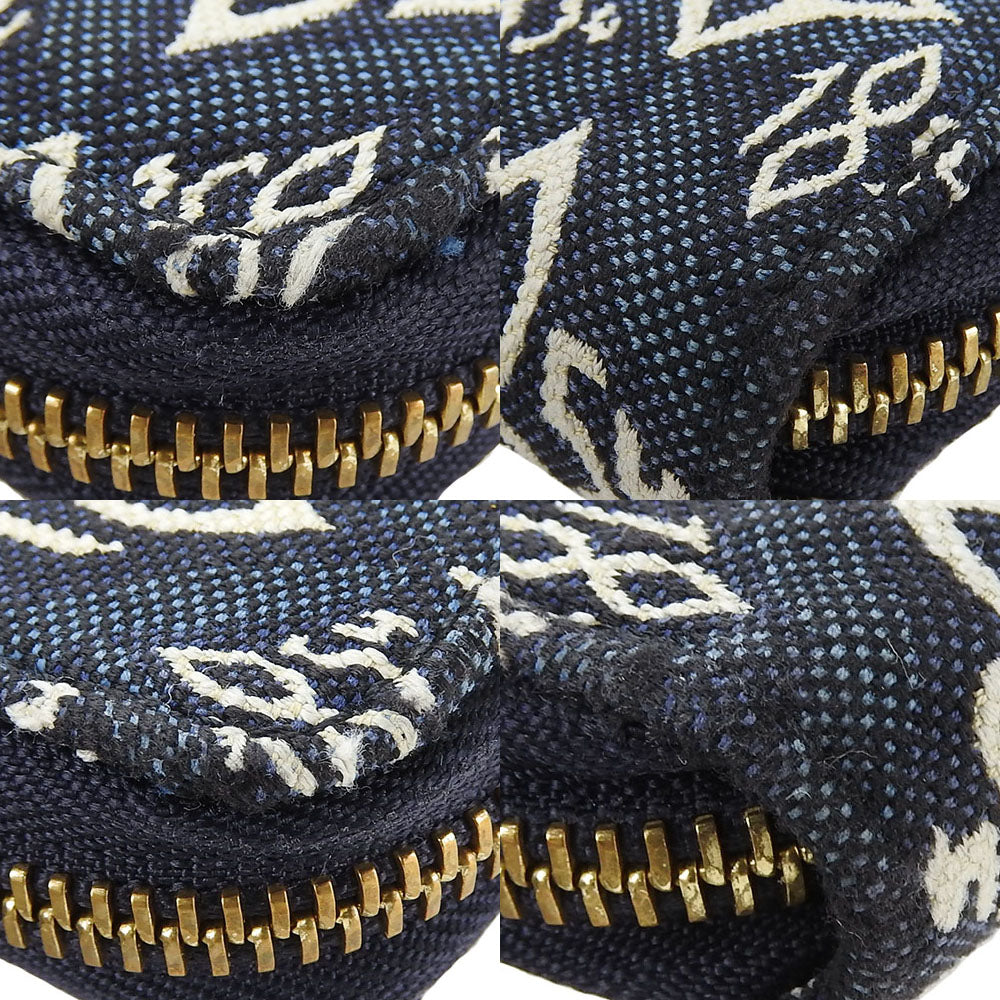 LOUIS VUITTON Long Wallet Purse M80212 Monogram Jaguar blue since1854 Zippy wallet