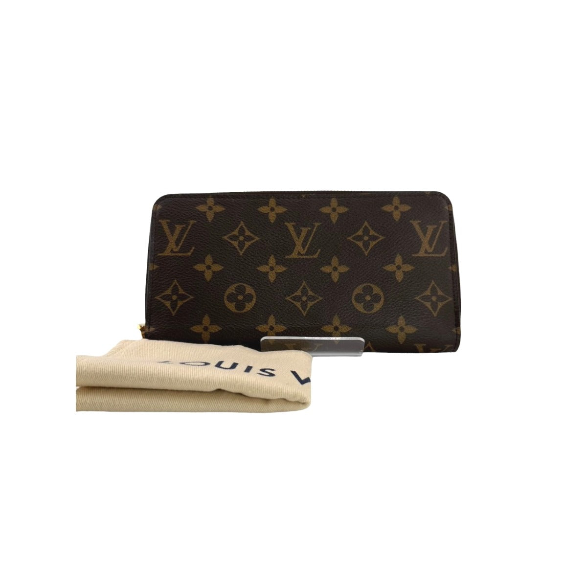 LOUIS VUITTON Long Wallet Purse M41895 Monogram canvas Brown Zip Around Monogram Fuchsia Women