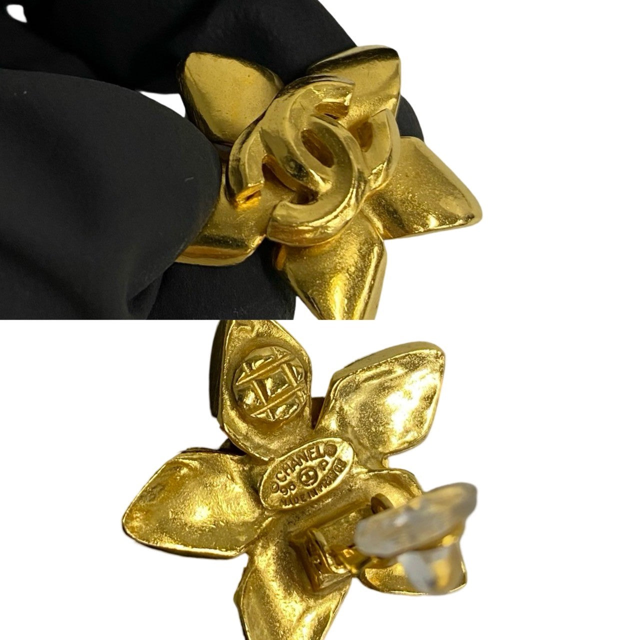 CHANEL Earring Gold Plated gold Women