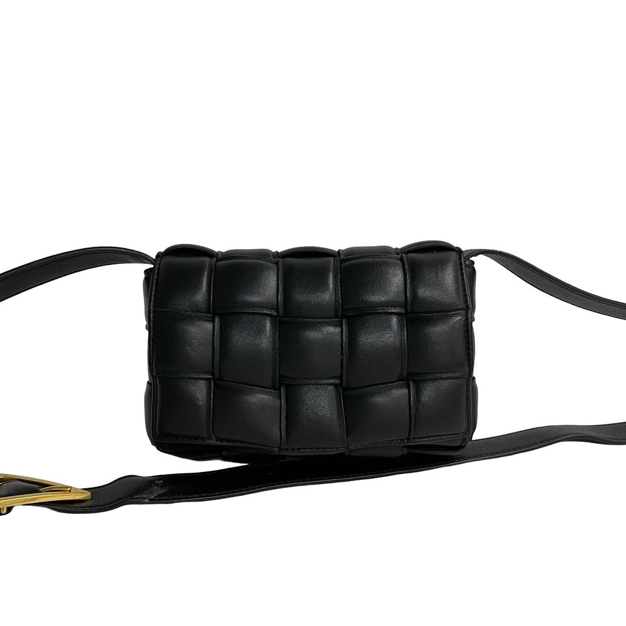 BOTTEGAVENETA Shoulder Bag leather black Padette Cassette Mini Women