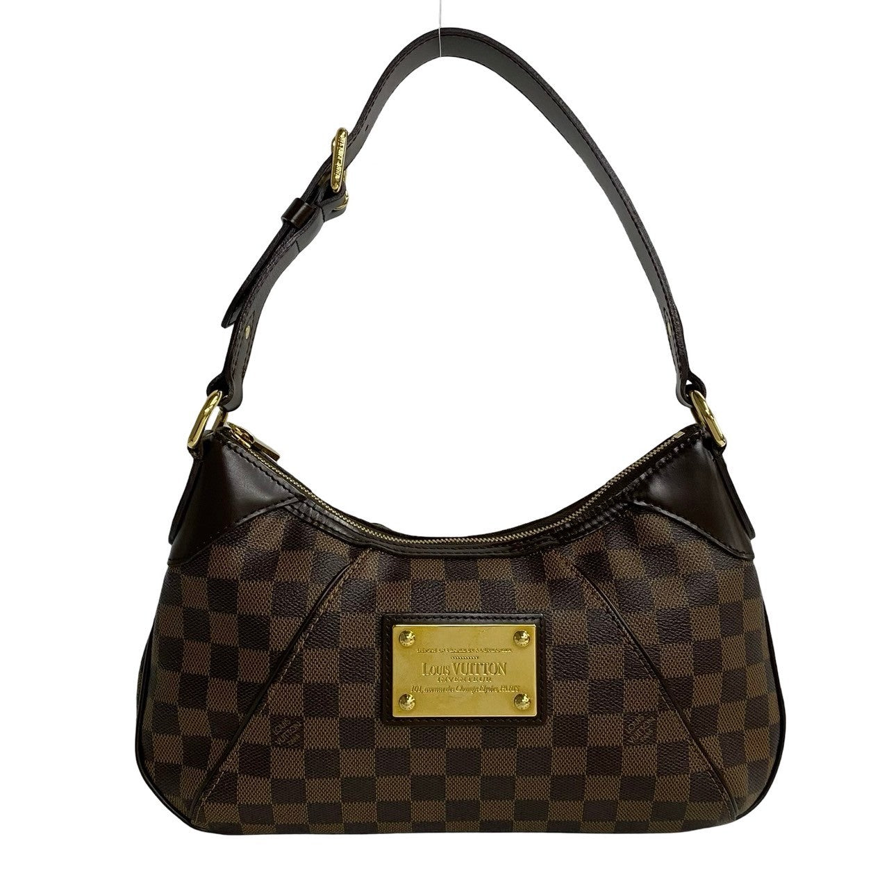 LOUIS VUITTON Shoulder Bag N48180 Leather, PVC Brown Damier Thames PM Women