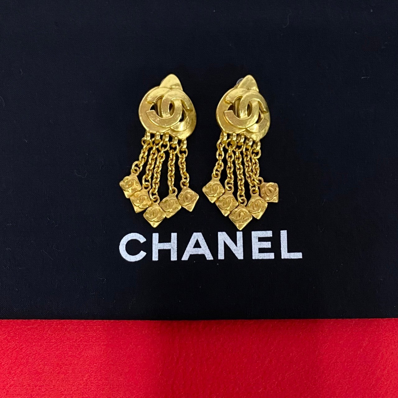 CHANEL Earring Gold Plated gold COCO Mark Women