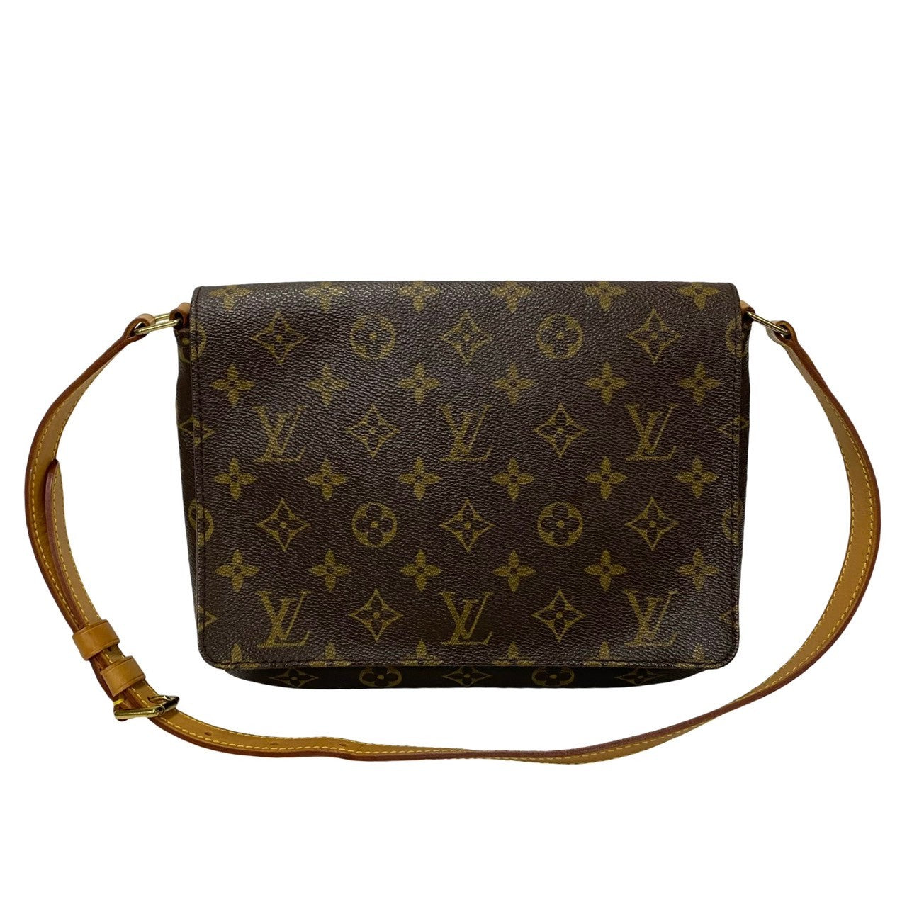 LOUIS VUITTON Shoulder Bag M51257 Leather, PVC Brown Monogram Musette tango mens(Unisex)