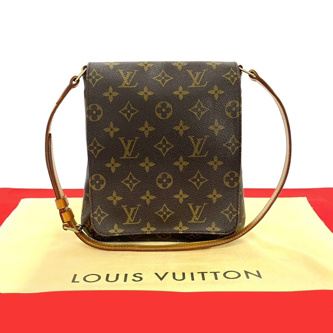 LOUIS VUITTON Shoulder Bag M51258 Leather, PVC Brown Monogram Musette Salsa Women(Unisex)