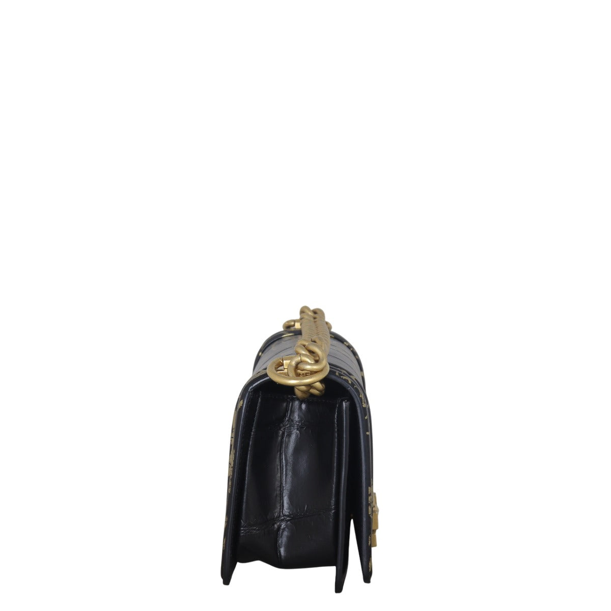 Chanel Boy Small Croc Embossed Graffiti