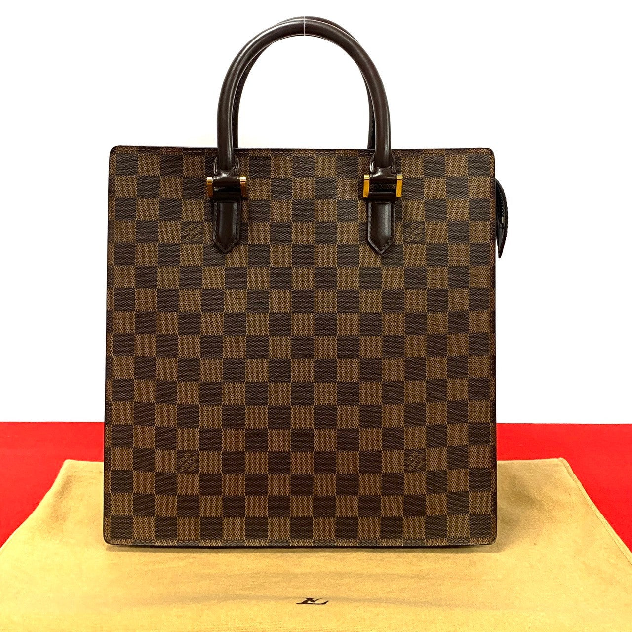 LOUIS VUITTON Handbag N51145 Leather, PVC Brown Damier Venice PM Women