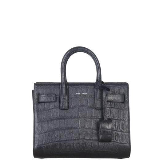 Saint Laurent Sac de Jour Nano Croc-Embossed