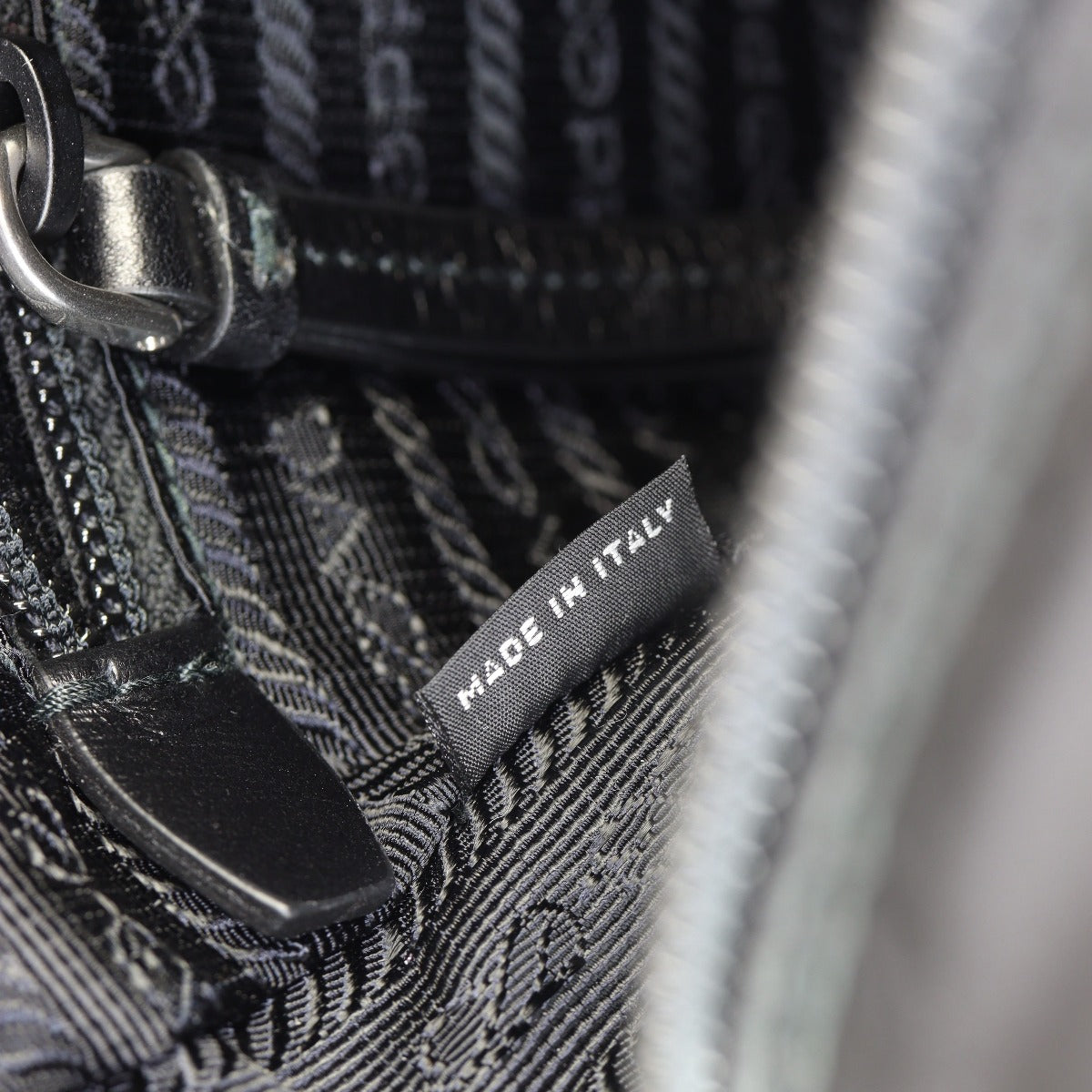 Prada Tessuto Vela Studded Shoulder Bag