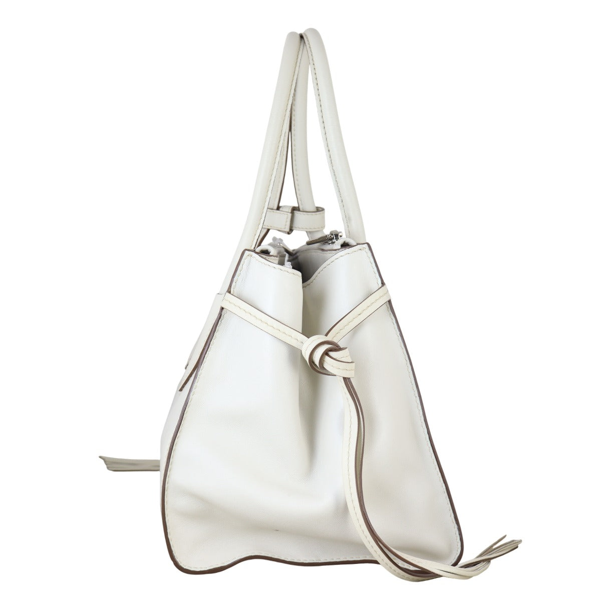 Prada Tassel Twin Pocket Calfskin Tote Small