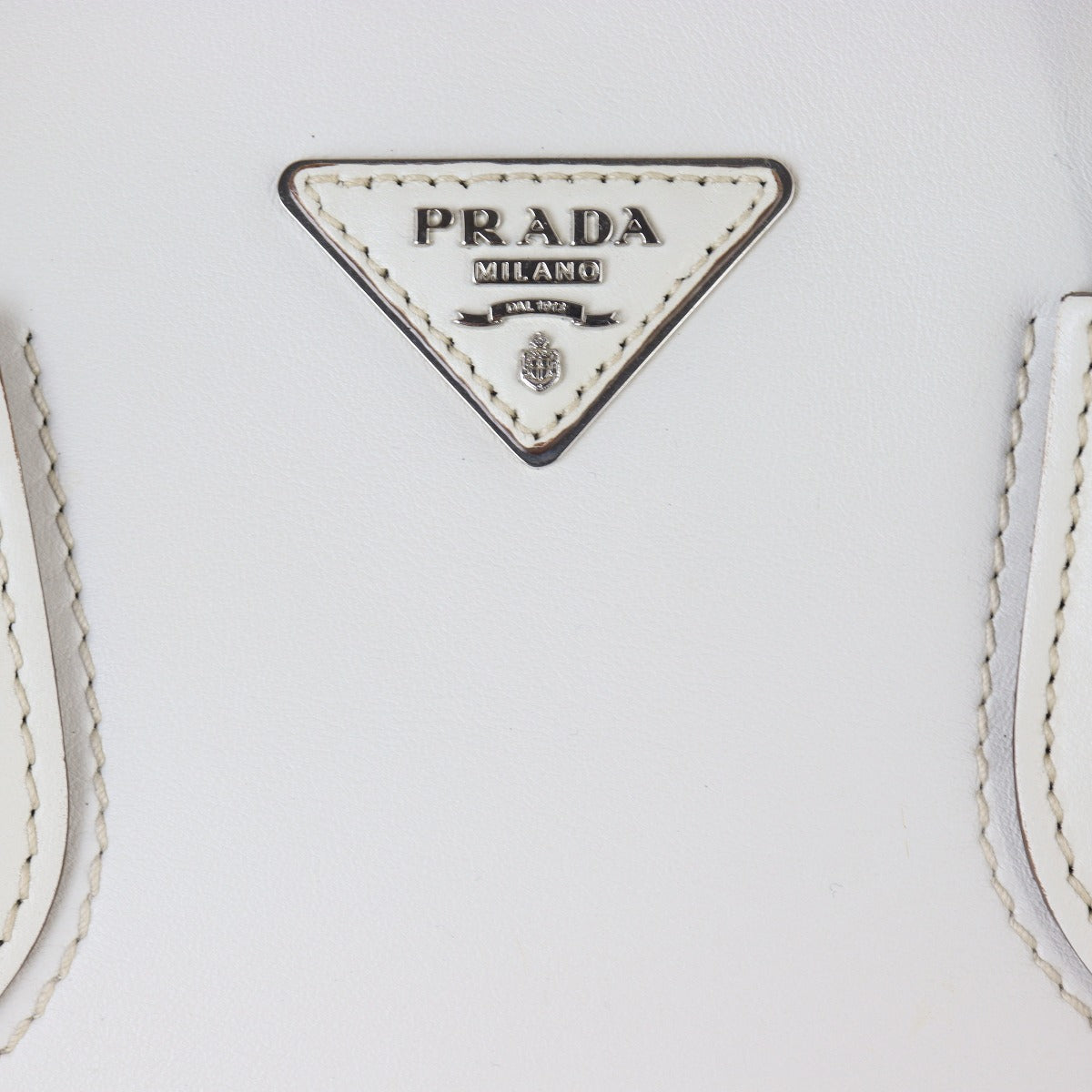 Prada Tassel Twin Pocket Calfskin Tote Small