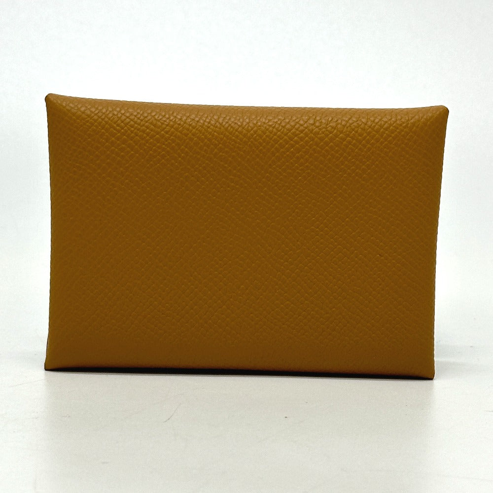 HERMES Card Case Epsom Brown Calvi duo Women